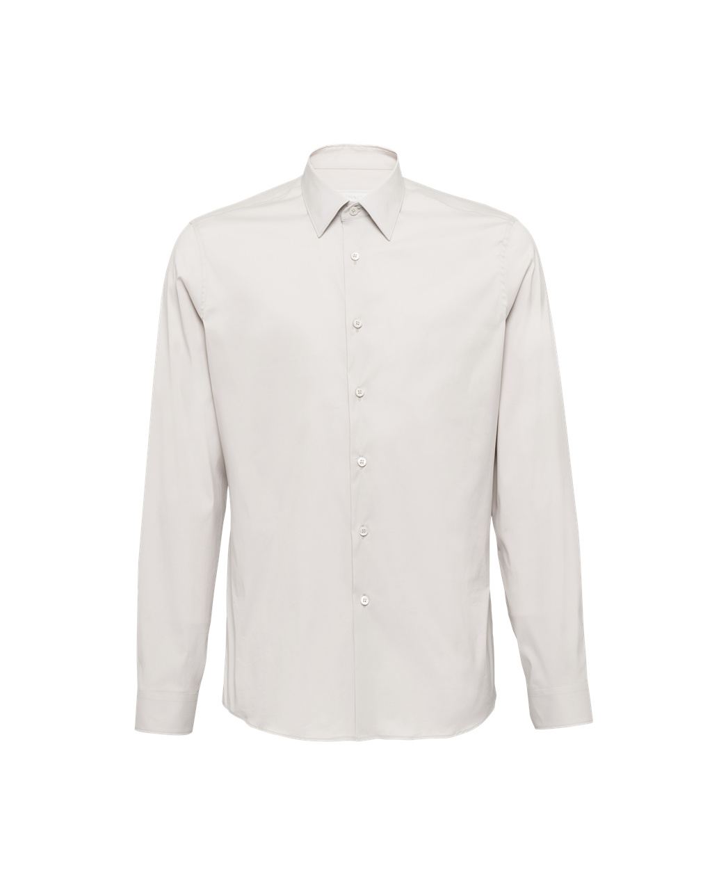 Prada Stretch Poplin Shirt Pearl Gray | EDTZQV207