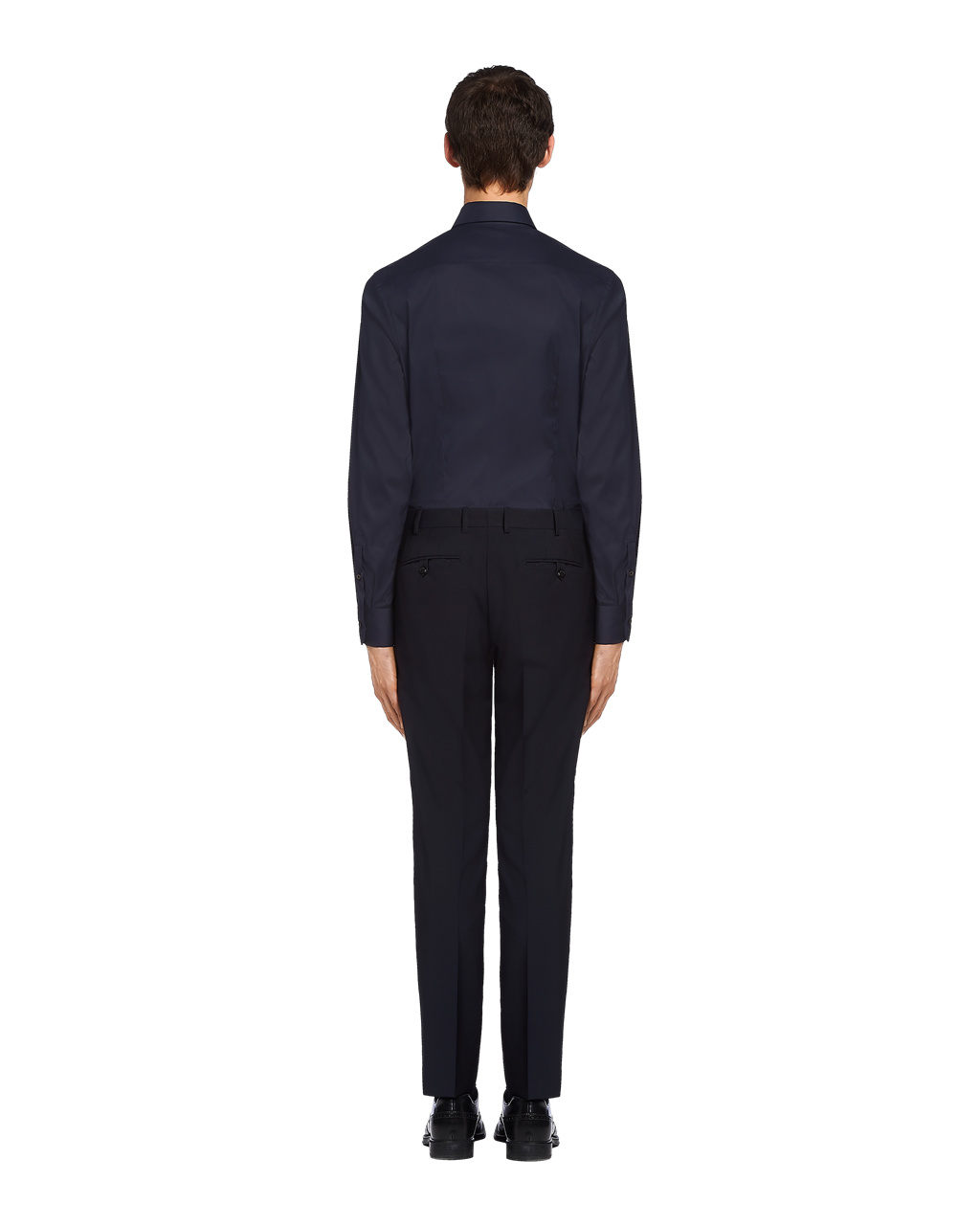 Prada Stretch Poplin Shirt Sötétkék | HLXGKI267