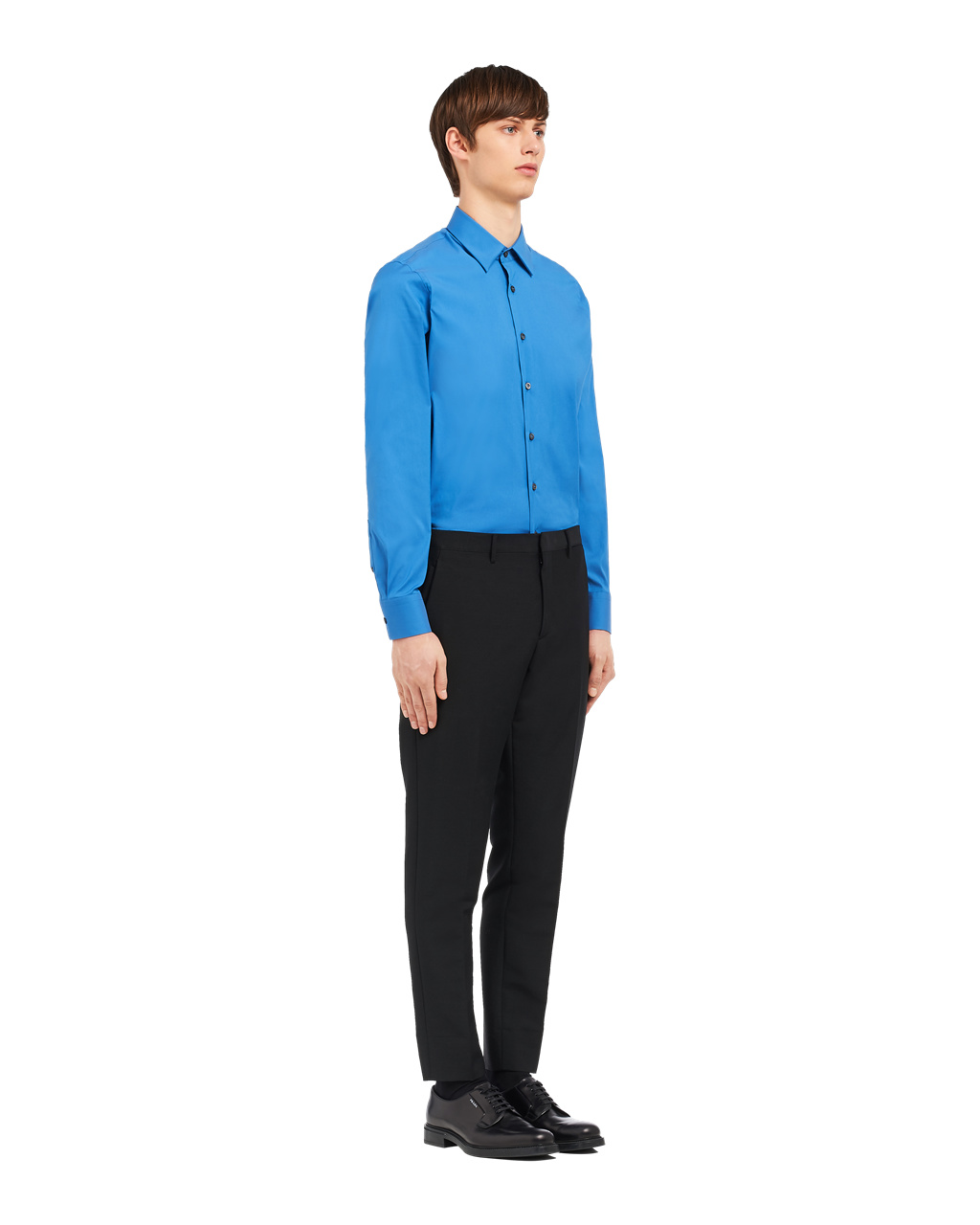 Prada Stretch Poplin Shirt Világos Kék | YXCDMH649