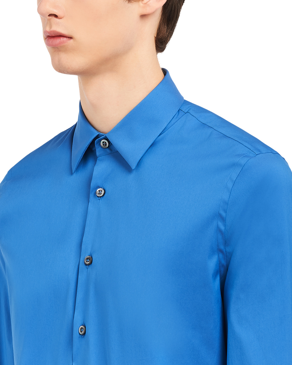 Prada Stretch Poplin Shirt Világos Kék | YXCDMH649