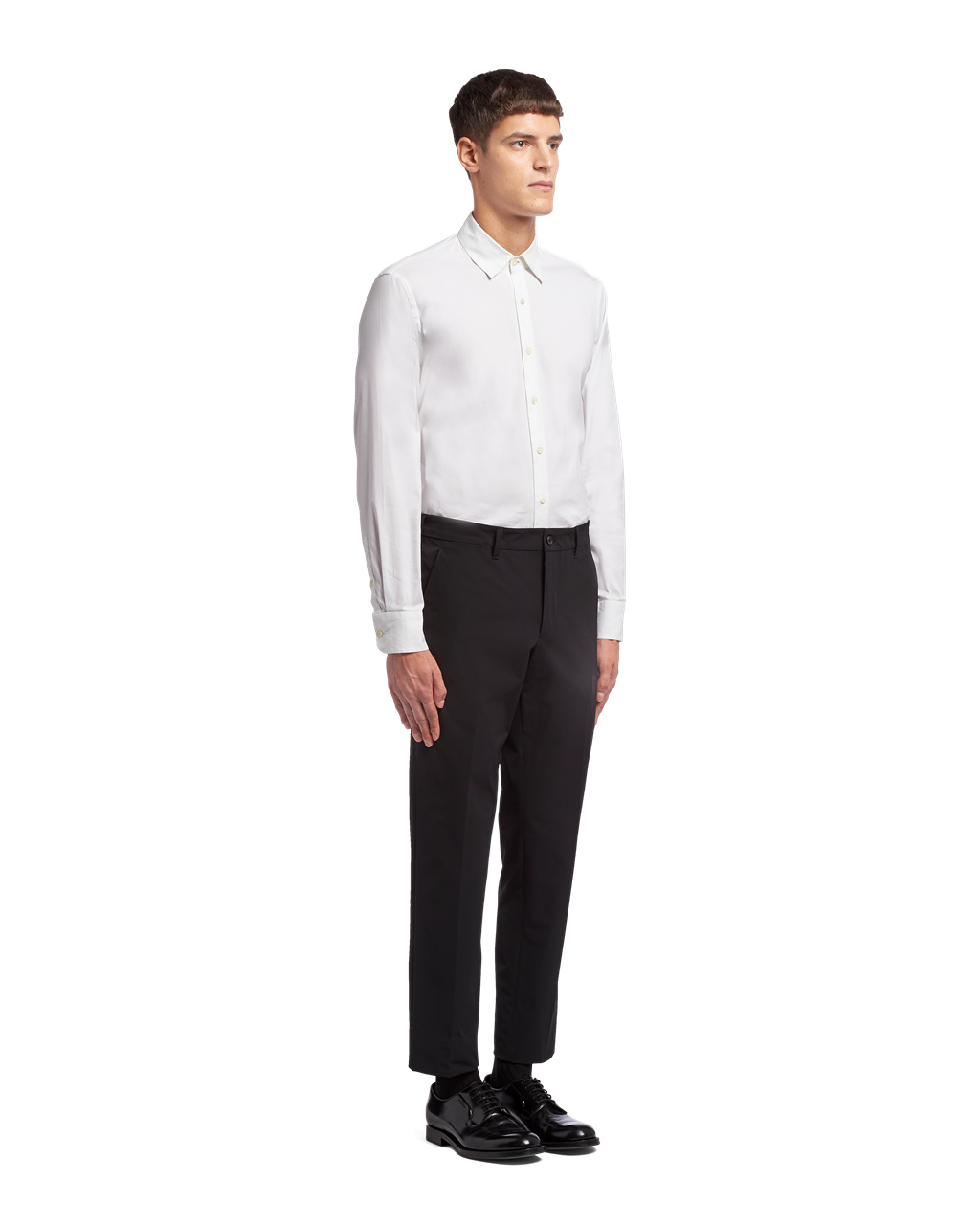 Prada Stretch Technical Fabric Trousers Fekete | CRODKE391