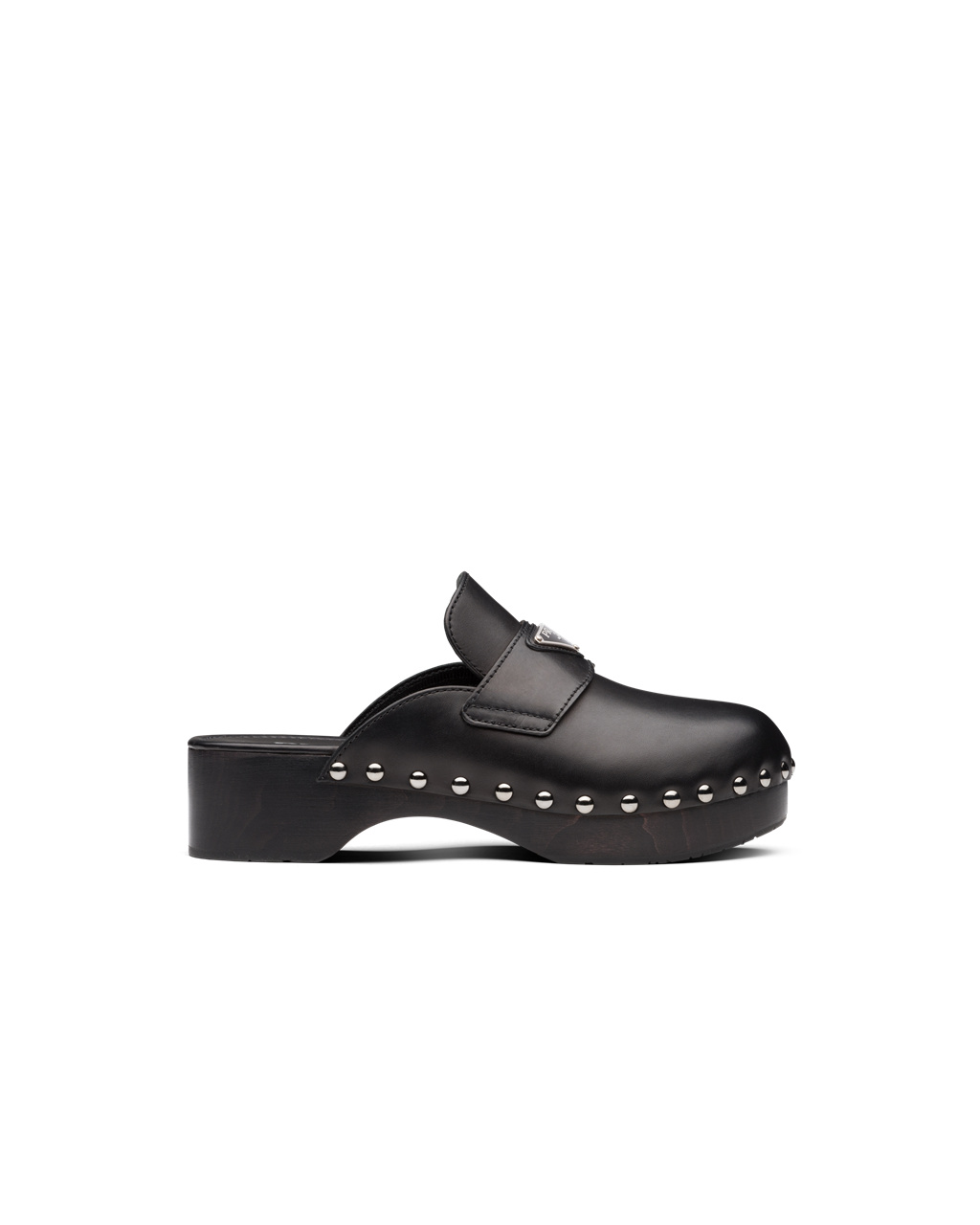 Prada Studded Bőr Clogs Fekete | ARHONZ596