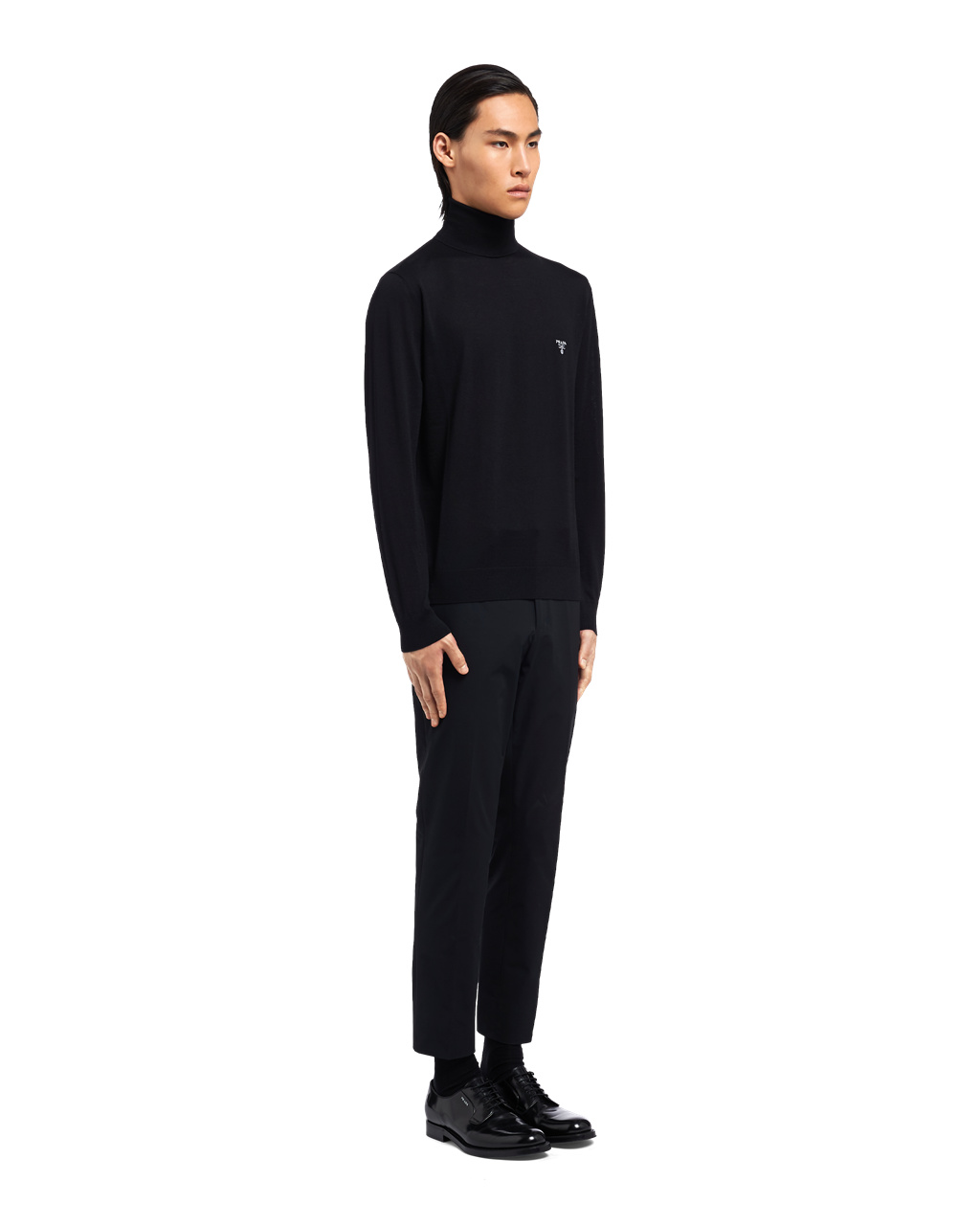 Prada Superfine Wool Turtleneck Pulóver Fekete | XQDYPW721