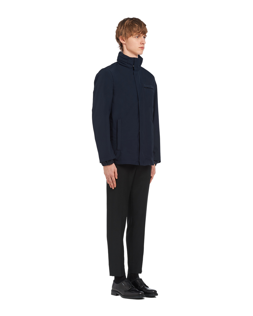 Prada Technical Fabric Blouson Jacket Sötétkék | IWHCJB560