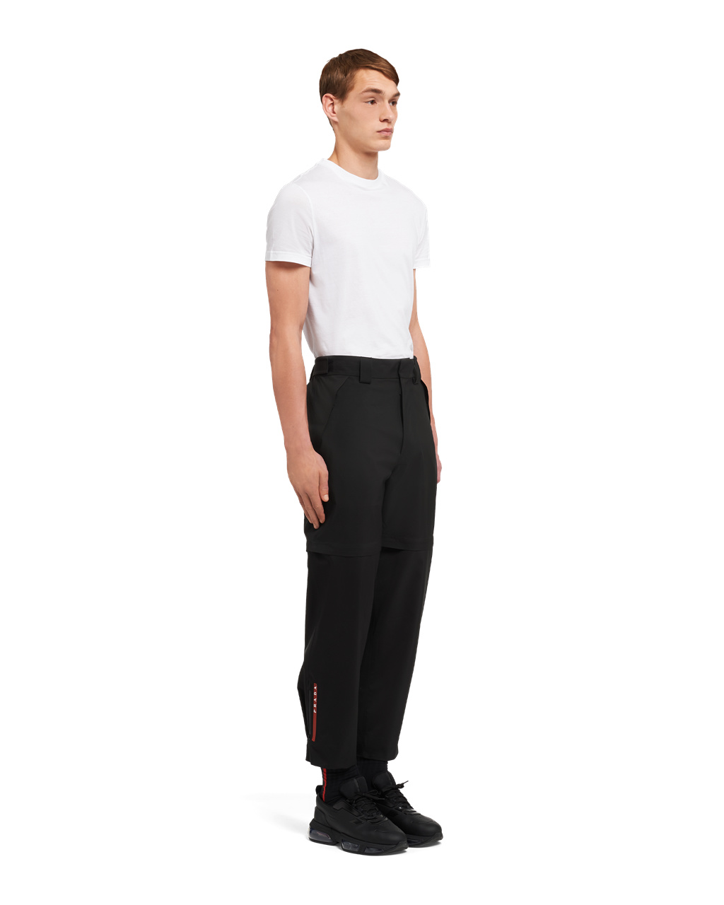 Prada Technical Fabric Széles Cipő-leg Pants Fekete | PFHUSQ831