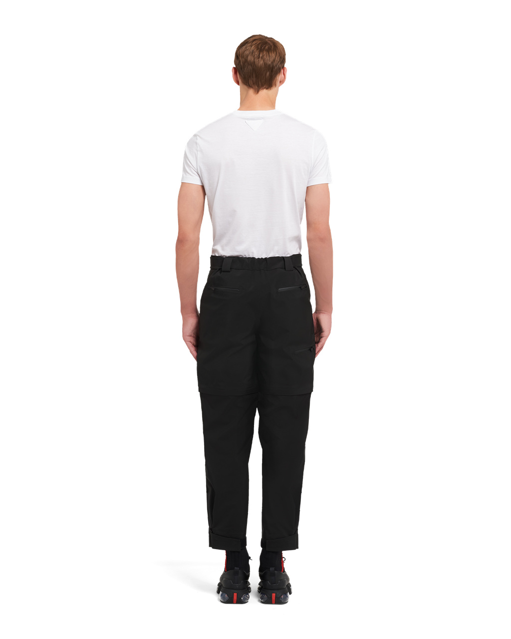 Prada Technical Fabric Széles Cipő-leg Pants Fekete | PFHUSQ831