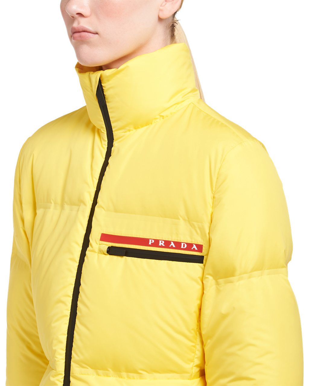 Prada Technical Nylon Puffer Jacket Sárga | PJTIAN530