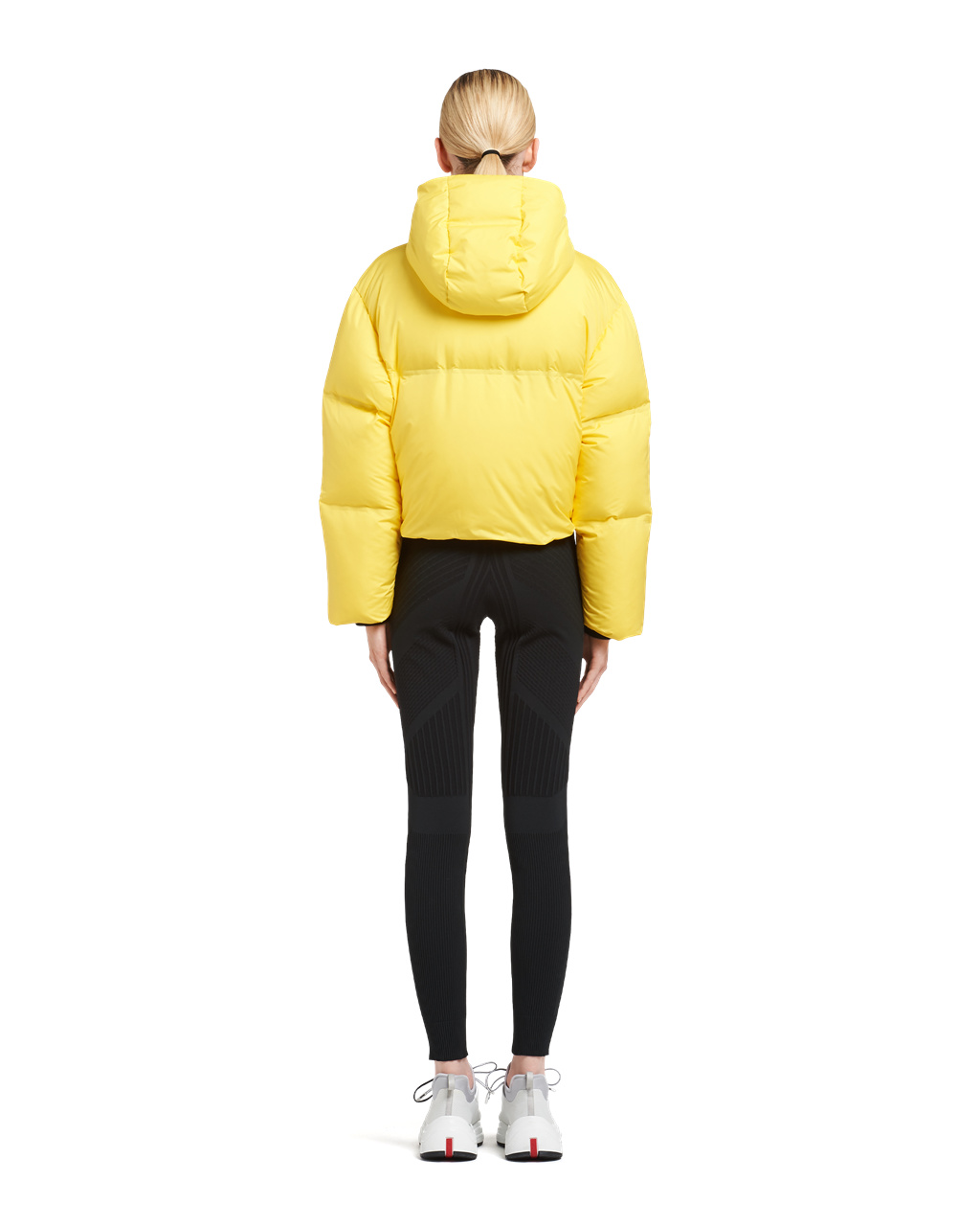 Prada Technical Nylon Puffer Jacket Sárga | XMHBSR928