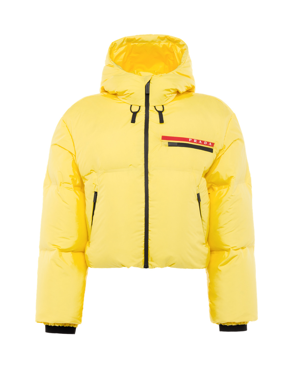 Prada Technical Nylon Puffer Jacket Sárga | XMHBSR928