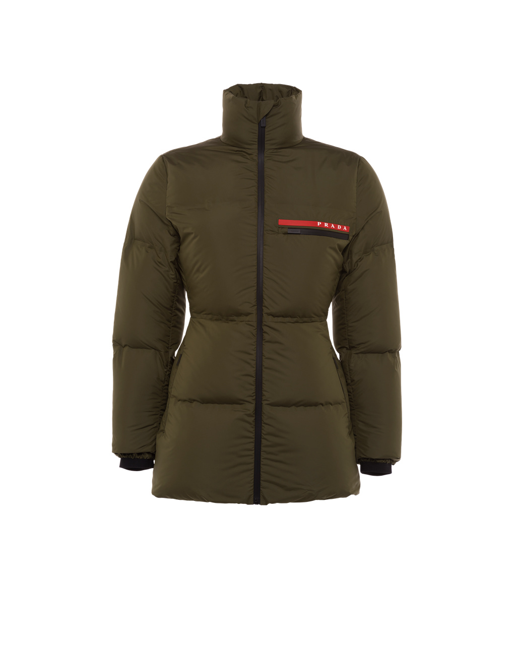 Prada Technical Nylon Puffer Jacket Zöld | EZKWAV758