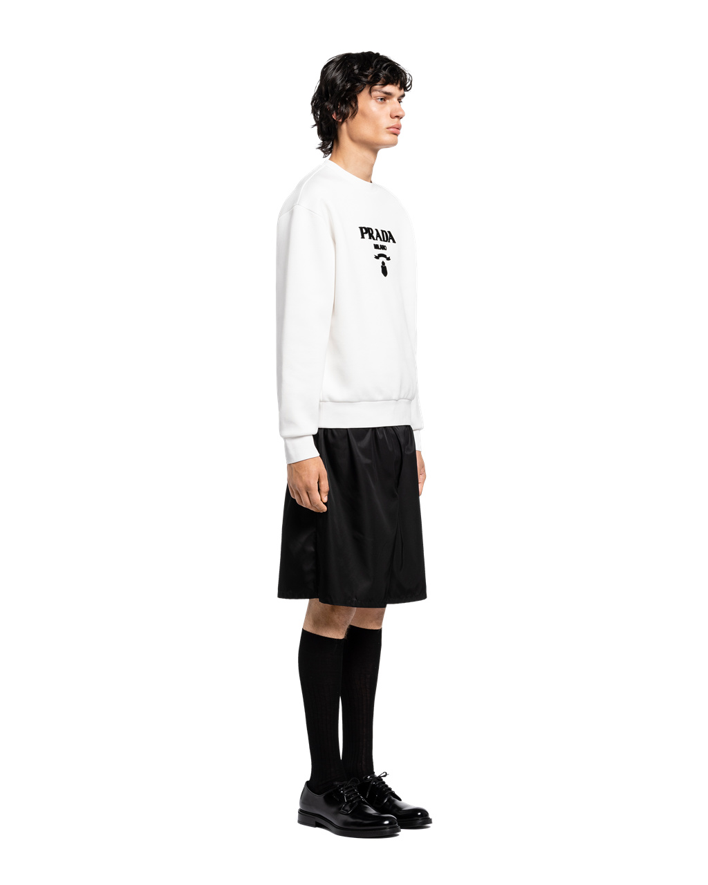 Prada Technical Pamut Sweatshirt Fehér | AKCNQX036