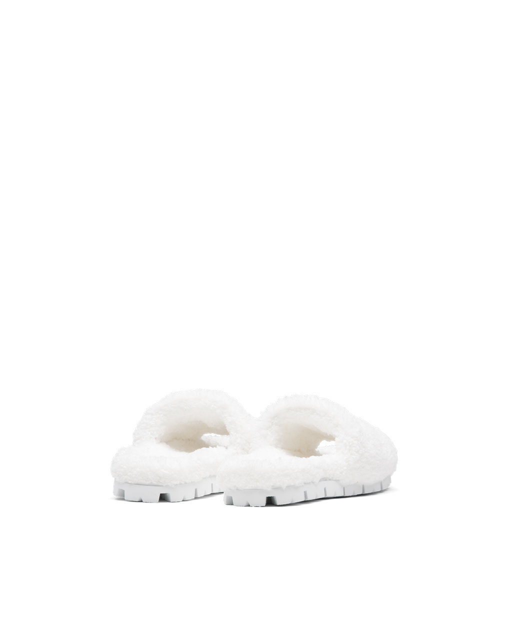 Prada Terry Cloth Slides Fehér Fekete | WATKMC216