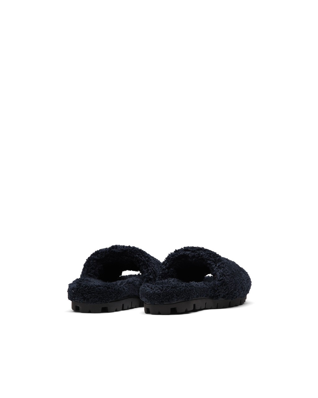 Prada Terry Cloth Slides Fekete Fehér | QXNKJV258