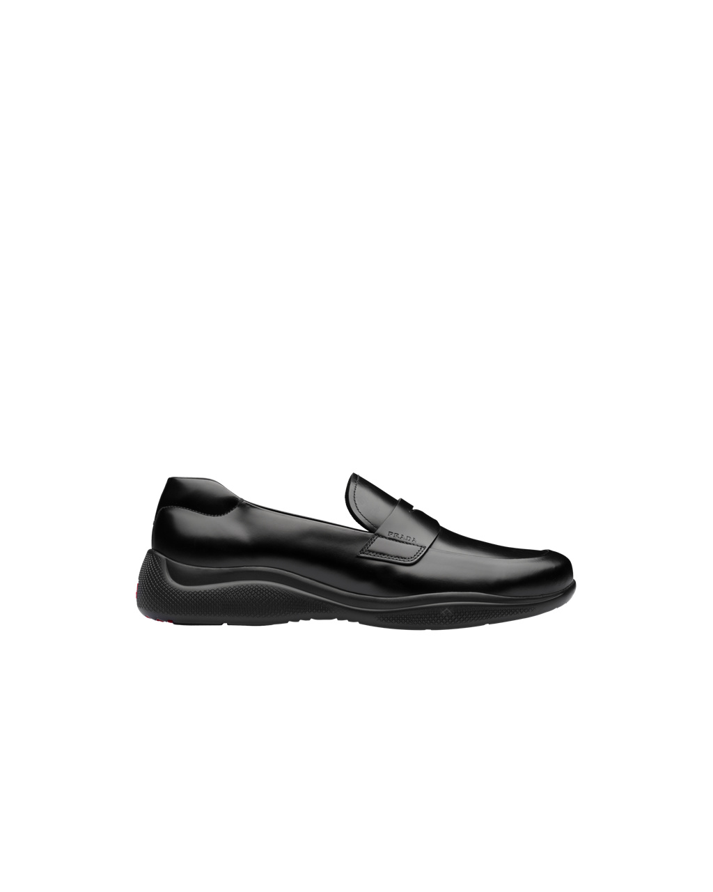 Prada Toblach Brushed Bőr Slip-on Sneakers Fekete | IXBZTR752