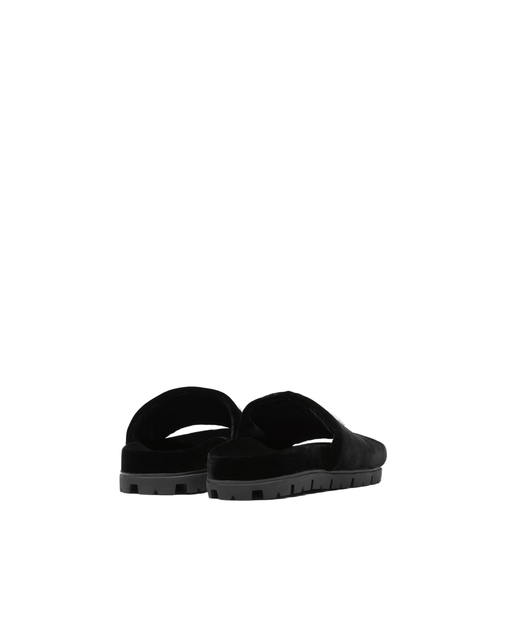 Prada Velvet Slides Fekete | XZQOEV235