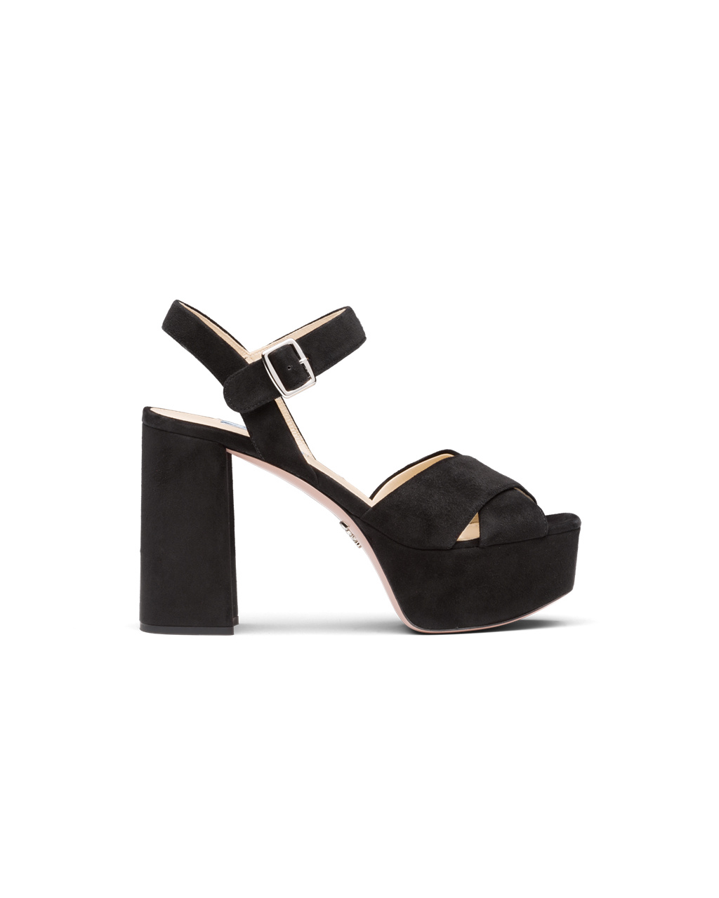 Prada Velúr Platform Sandals Fekete | ZROMGW465