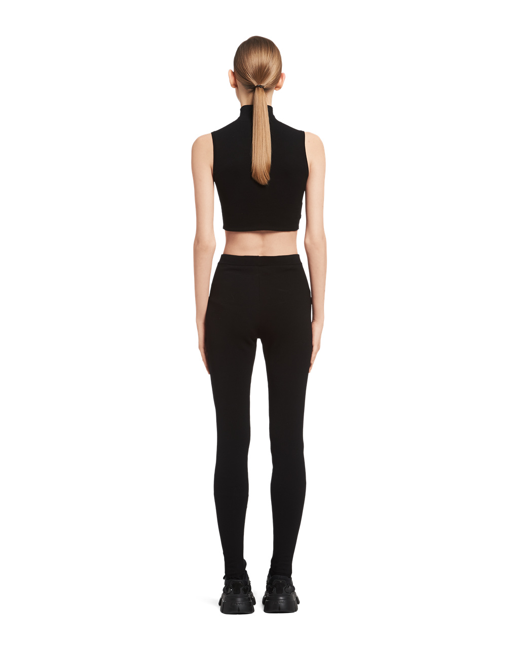 Prada Viscose And Wool Leggings Fekete | UTYMVK269