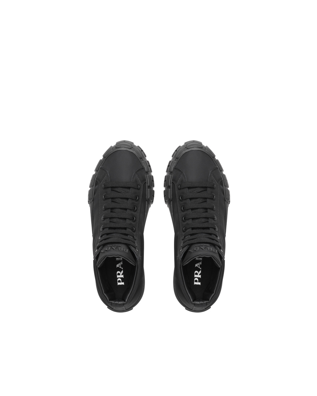 Prada Wheel Re-nylon Gabardine Sneakers Fekete | EWZPBK830