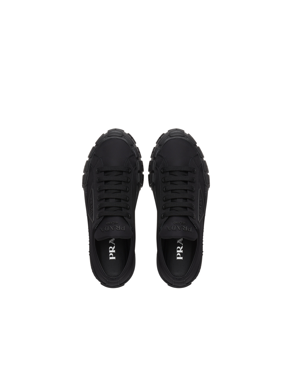 Prada Wheel Re-nylon Gabardine Sneakers Fekete | PTXOJK547