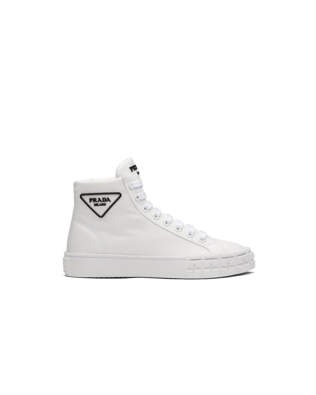 Prada Wheel Re-nylon Gabardine Sneakers Fehér | UKETJI297