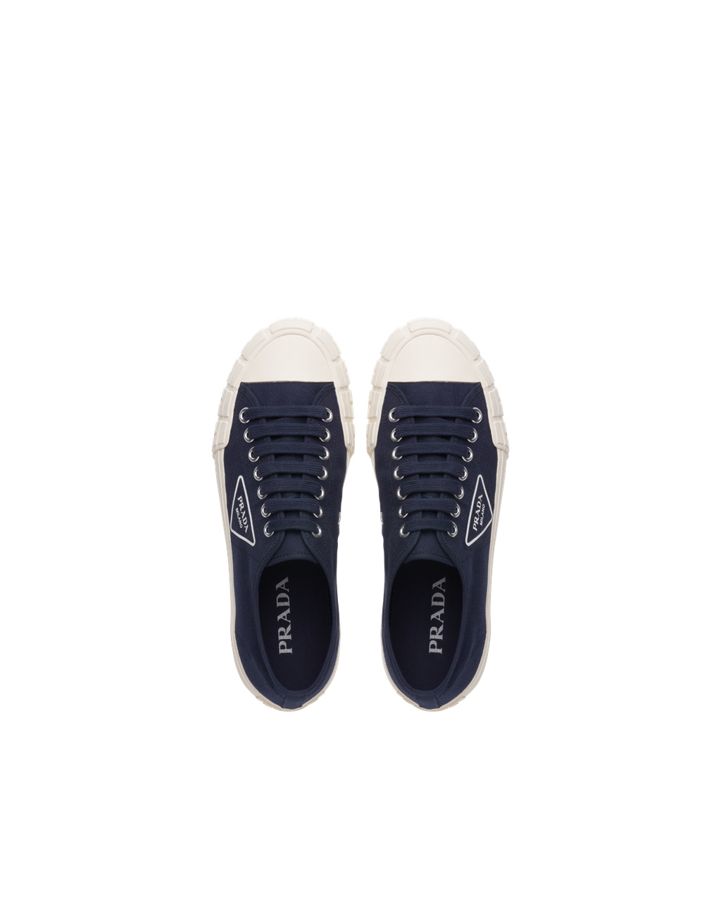 Prada Wheel Vulcanizzato Technical Fabric Sneakers Kék | FEKDBX301