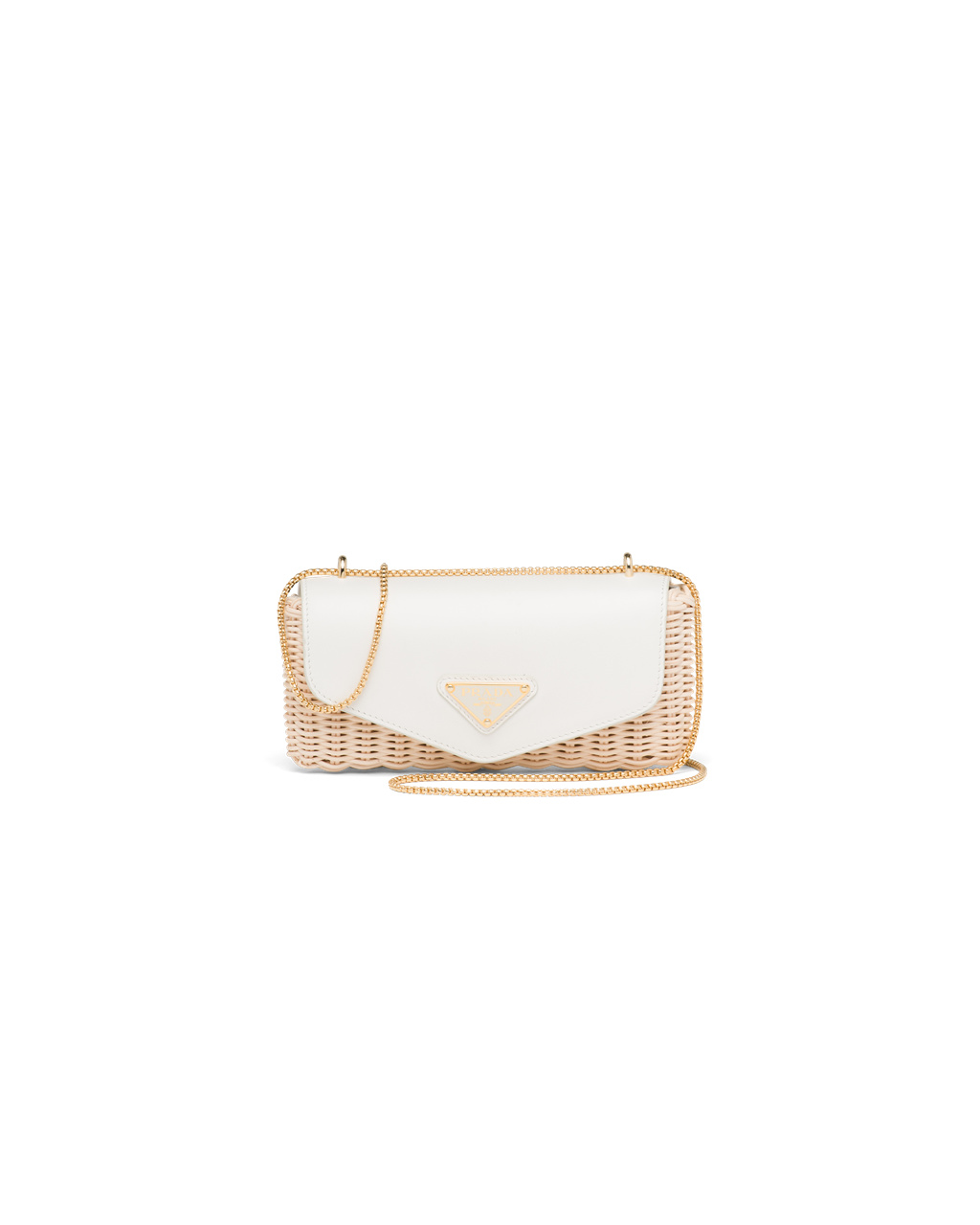 Prada Wicker And Bőr Mini-pouch Fehér | JQCGYX783