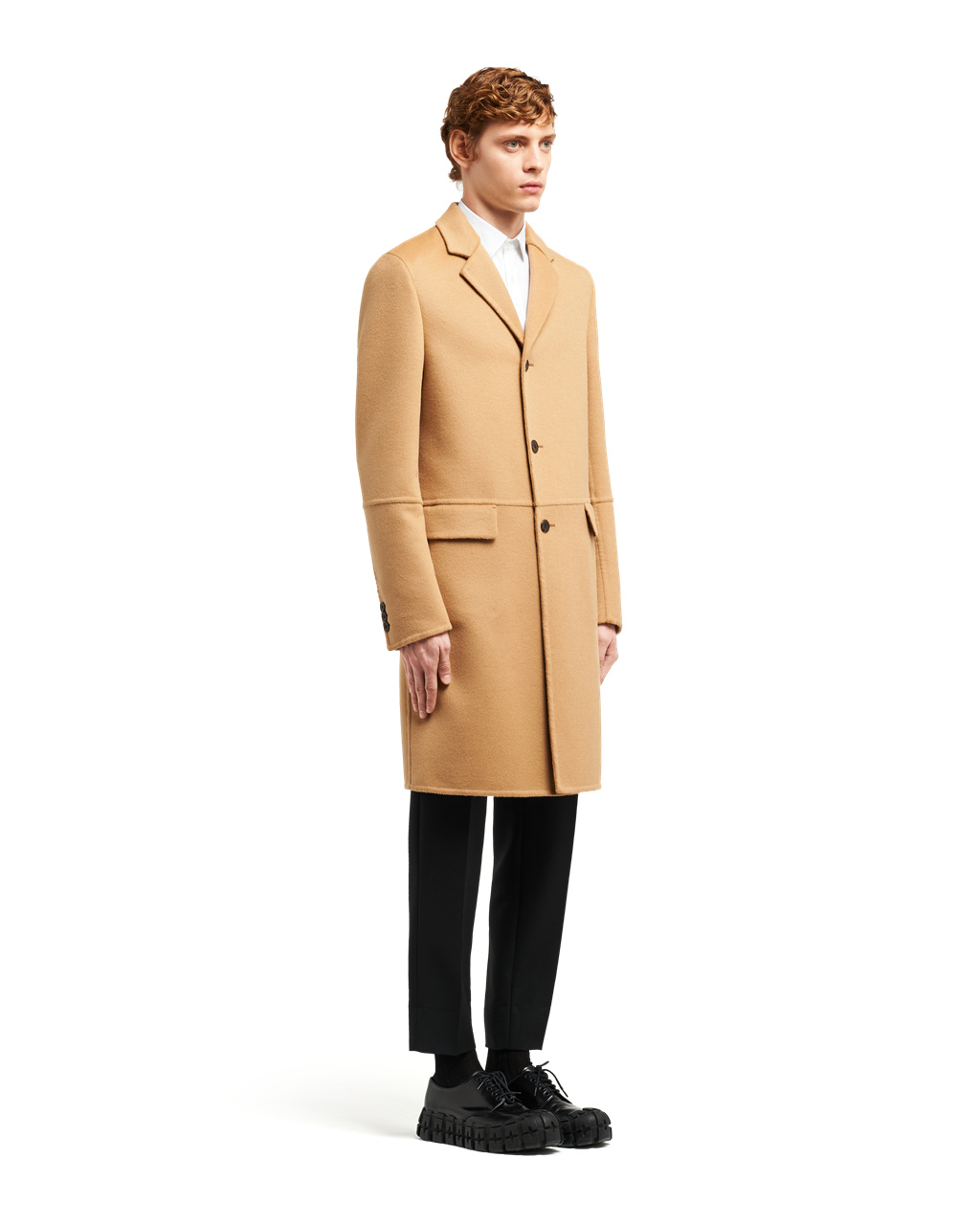 Prada Wool And Angora Coat Barna | YEBVPR742