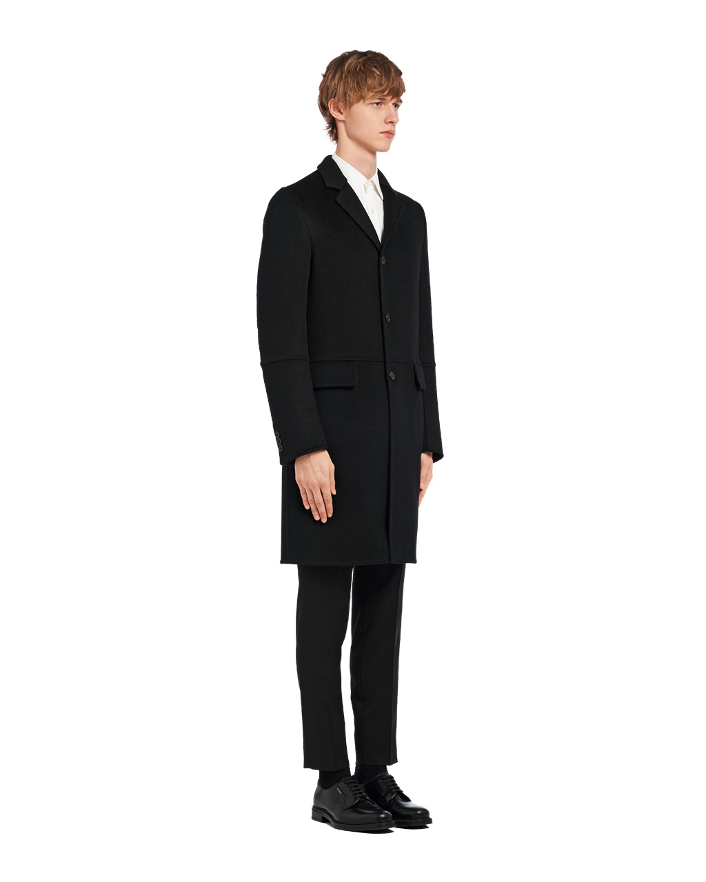 Prada Wool And Angora Coat Fekete | OCADXL739