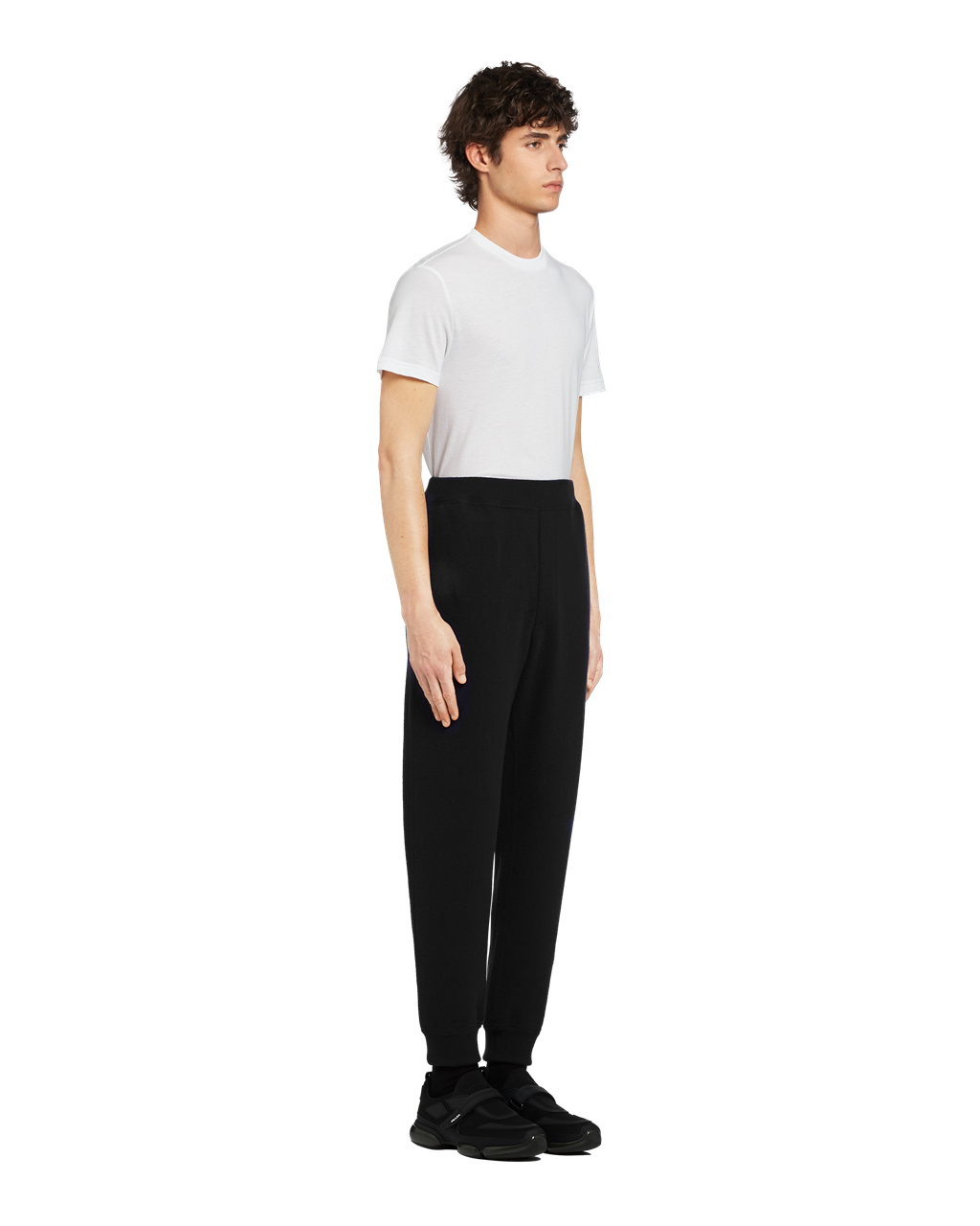 Prada Wool And Cashmere Jogging Pants Fekete | QSKUOG693