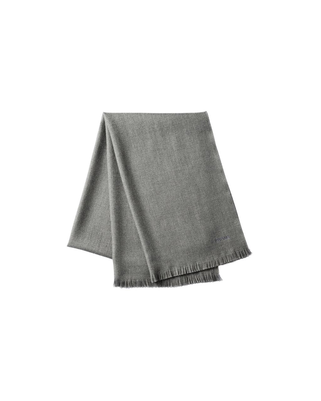 Prada Wool Twill Scarf Slate Gray | AIMLKB764