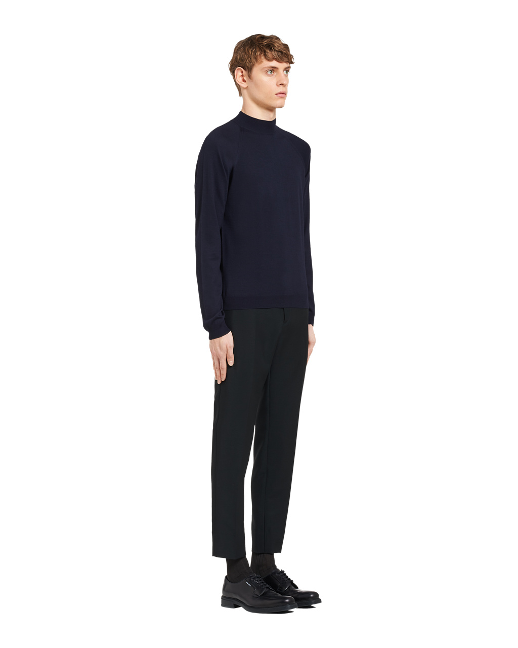 Prada Worsted Wool Turtleneck Pulóver Sötétkék | AJRPIS769