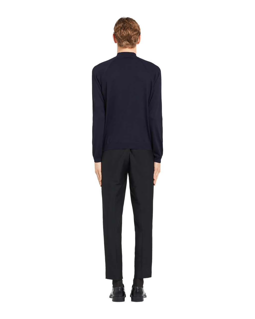 Prada Worsted Wool Turtleneck Pulóver Sötétkék | AJRPIS769