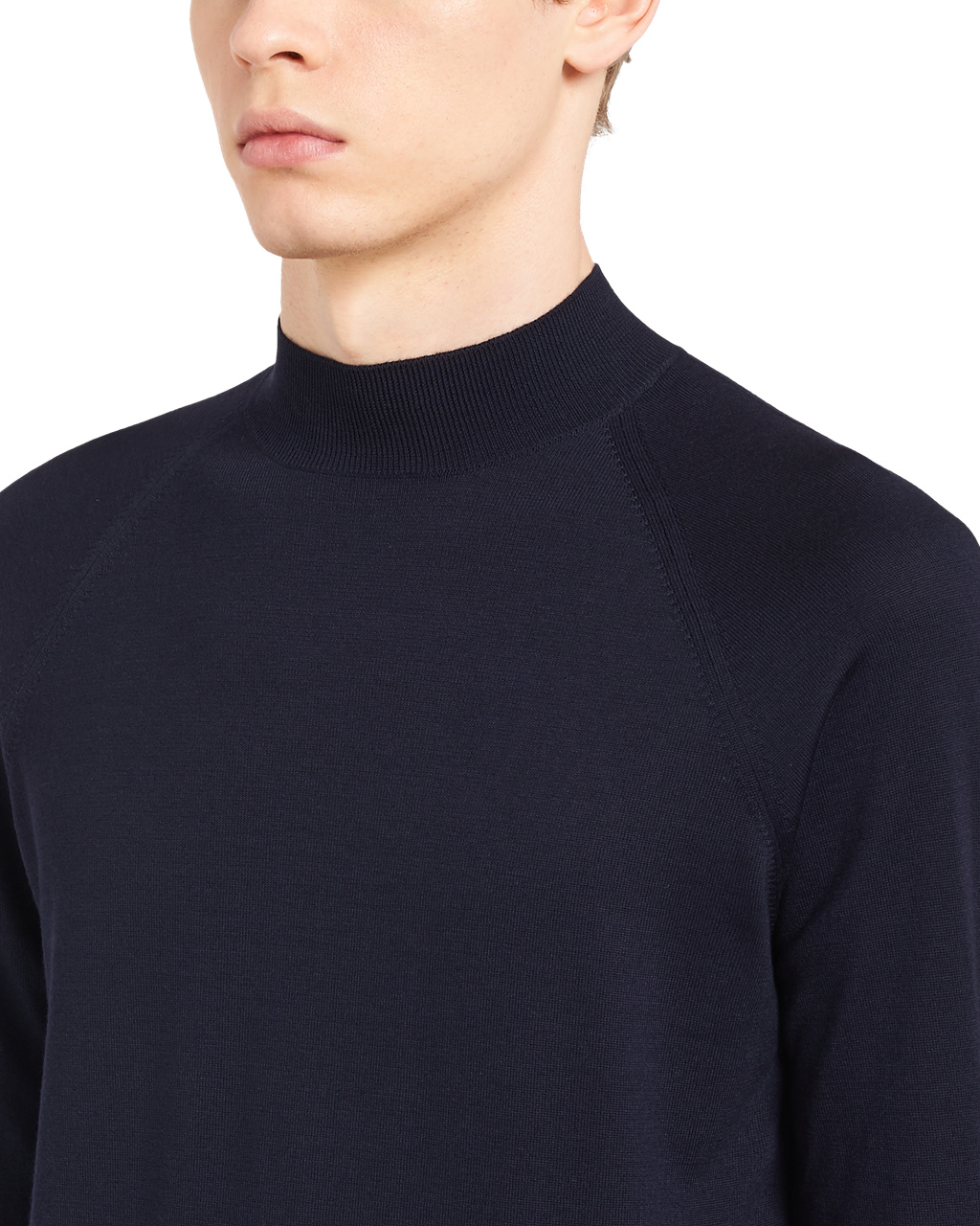 Prada Worsted Wool Turtleneck Pulóver Sötétkék | AJRPIS769