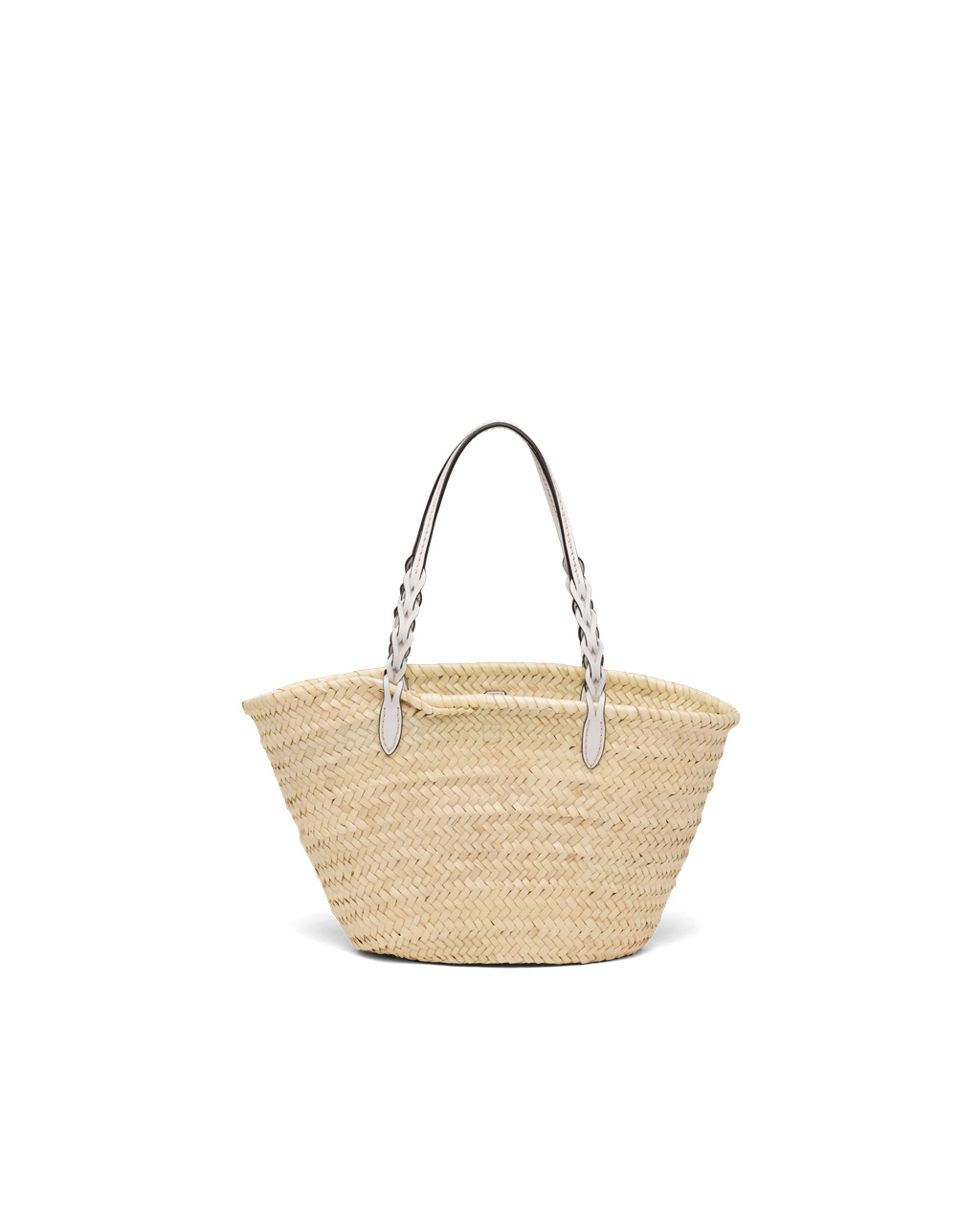 Prada Woven Palm And Bőr Tote Fehér | FZGQDY189