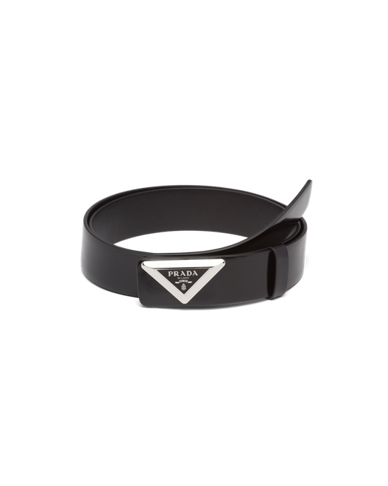 Prada Brushed Bőr Belt Fekete | KWIZLR621