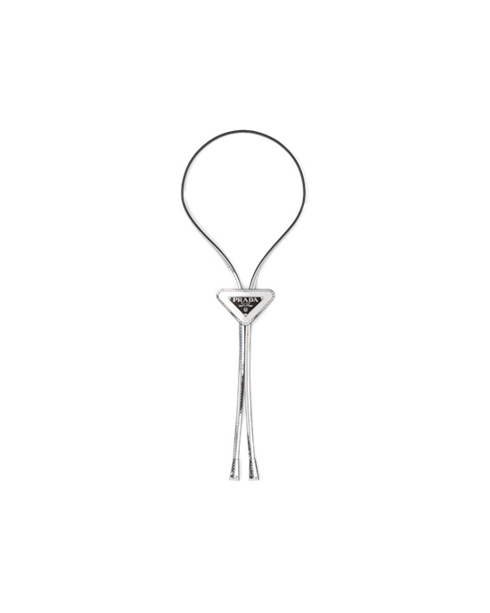 Prada Brushed Bőr Bolo Tie Titán | SKJOVB059