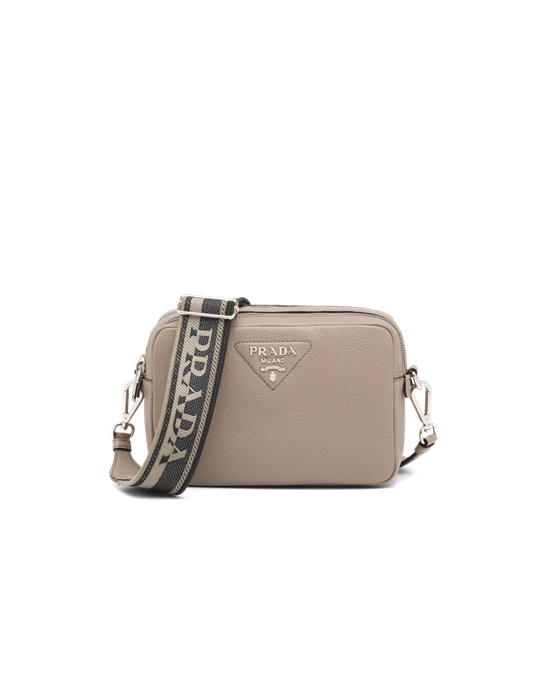 Prada Bőr Bag With Shoulder Pántos Clay Gray | NPAXSD642