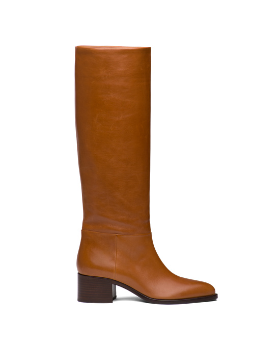 Prada Bőr Boots Cognac | XRKOZN139