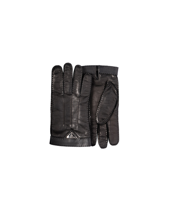 Prada Bőr Gloves Fekete | NLQGIR721