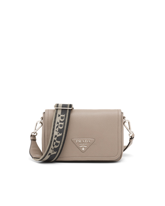 Prada Bőr Shoulder Bag Clay Gray | KREJNG027