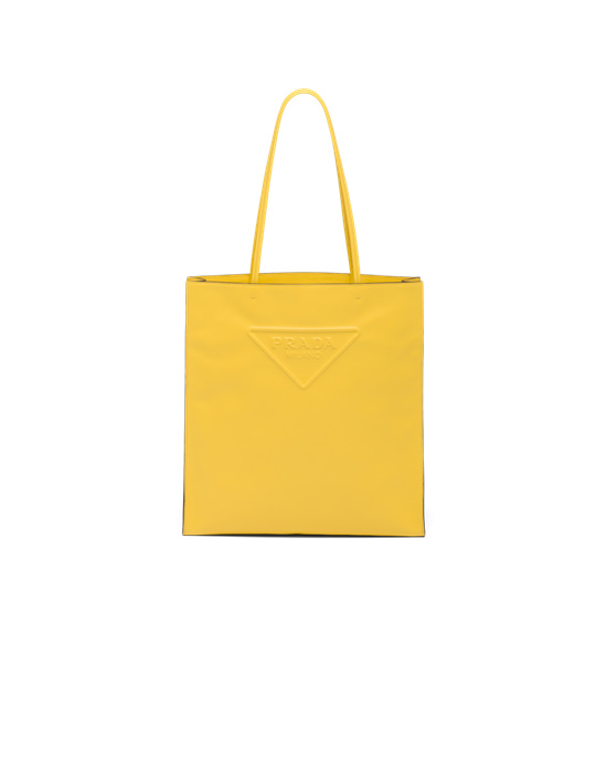 Prada Bőr Tote Bag Sárga | RDTVNB124