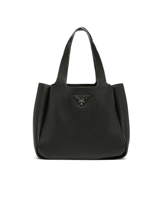 Prada Bőr Tote Fekete | OYAJPK617