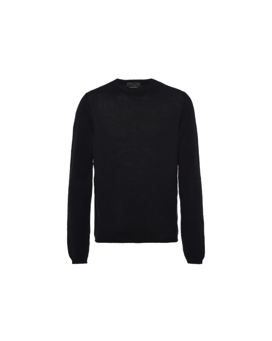 Prada Cashmere Crew-neck Pulóver Fekete | QCJBML935