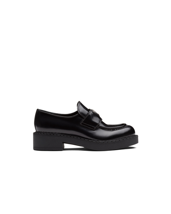 Prada Chocolate Brushed Bőr Loafers Fekete | WILECP531