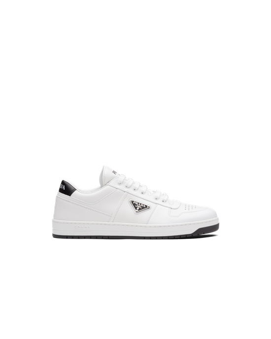 Prada Downtown Bőr Sneakers Fehér Fekete | EDVMLP761