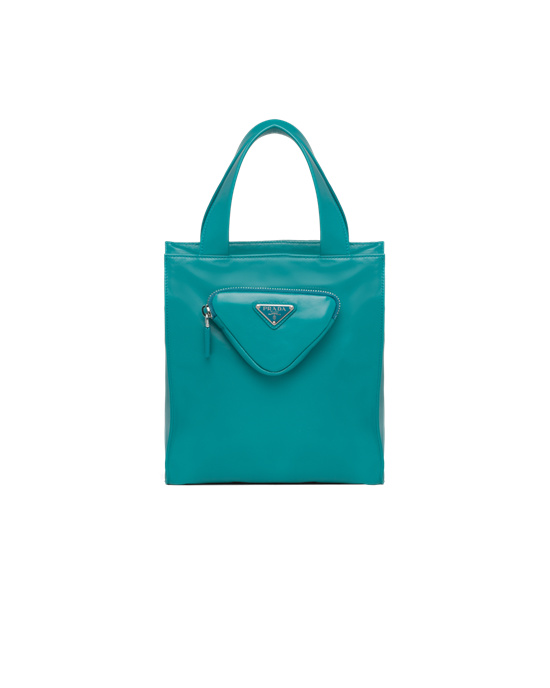 Prada Nappa Bőr Tote Bag Pávakék | XNBYUZ531