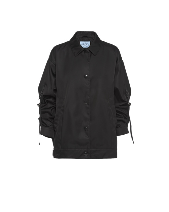 Prada Nylon Gabardine Blouson Jacket Fekete | YEIGPW680