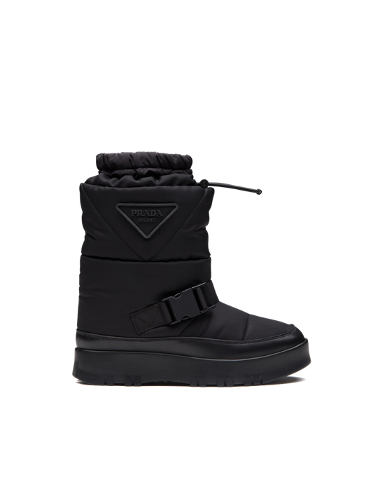 Prada Nylon Gabardine Booties Fekete | KZTPWV216