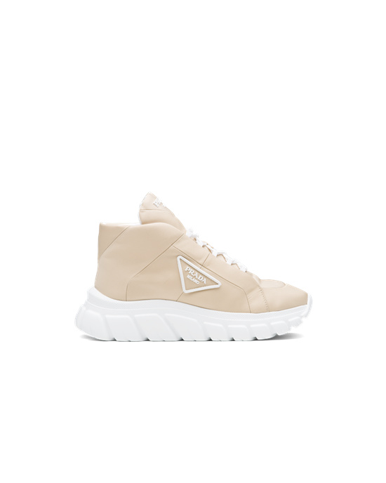 Prada Nylon Gabardine Sneakers Bézs | TKQXSW934