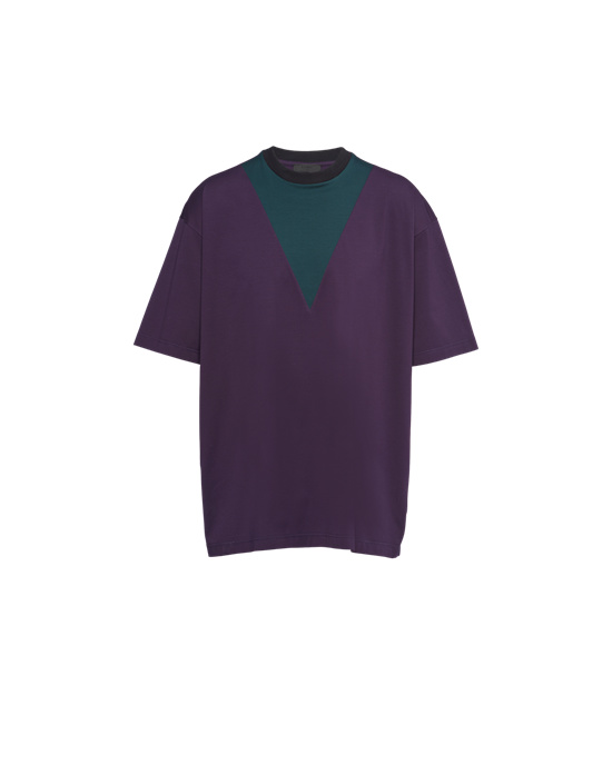 Prada Oversized Pamut T-shirt Blackberry | FXWQBP529